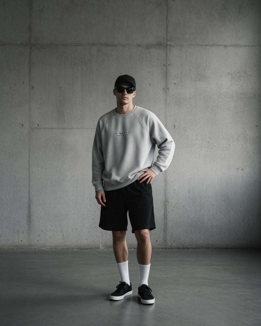 Stack Logo Raglan Crewneck - Vintage Washed