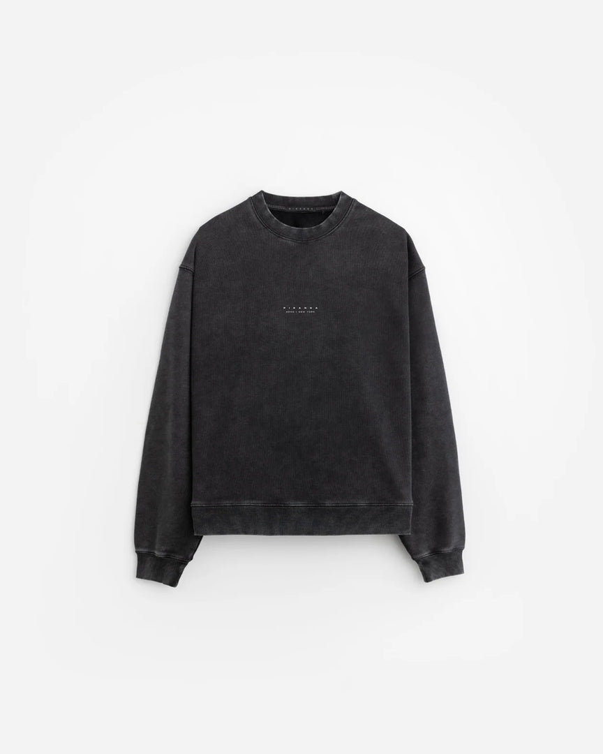 Strike Stack Logo Crewneck - Snow Washed
