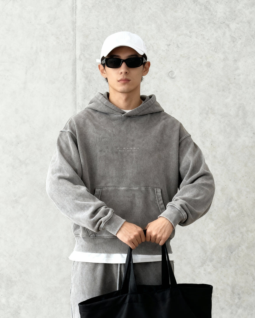 Strike Stack Logo Core Hoodie - Snow Washed