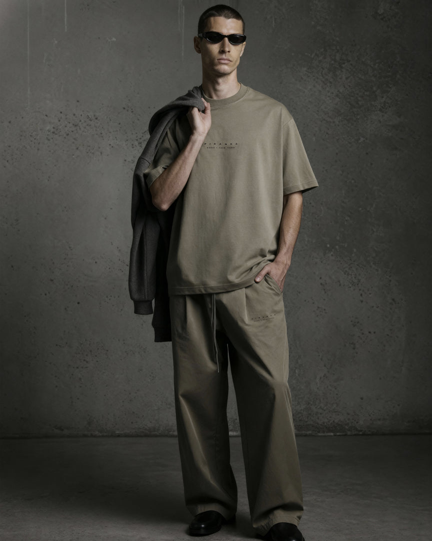 Nylon Straight Leg Pant